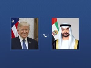 الشيخ محمد بن زايد رئيس الإمارات ودونالد ترامب رئيس الولايات المتحدة